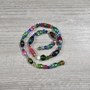 013 Multi- color, multi-size glass beads for jewelry making - 15 inch strand